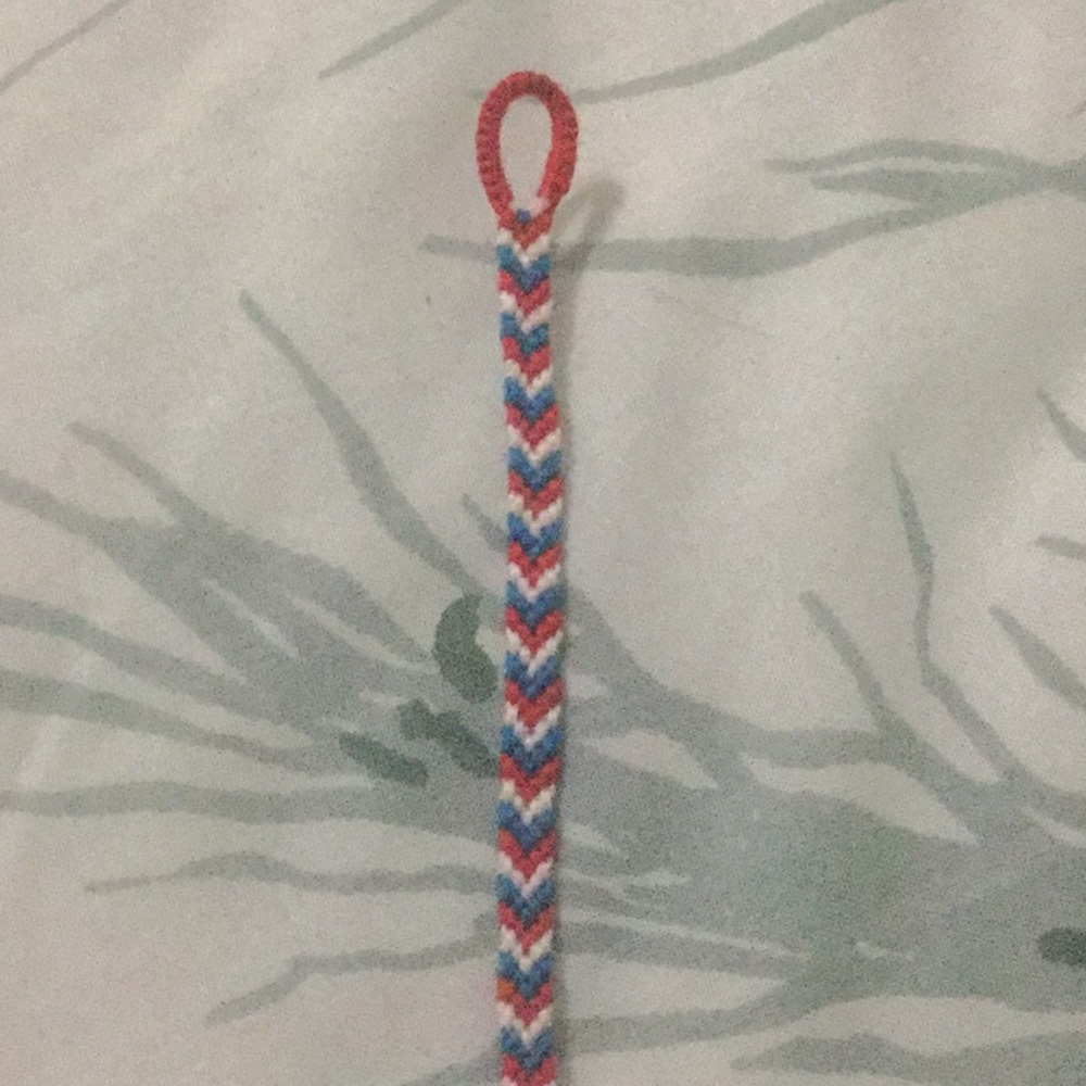 Red white and blue friendship bracelet